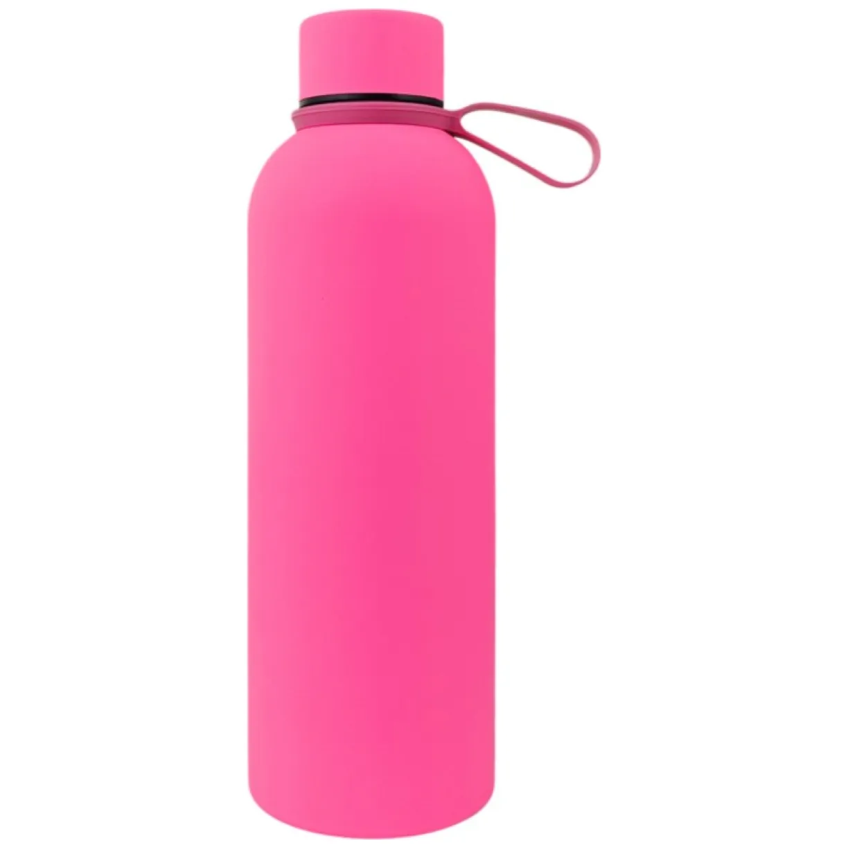Bidon, butelka termiczna 500ML, stal nierdzewna z powłoką SOFT TOUCH fuksja BD46F - obrazek 2
