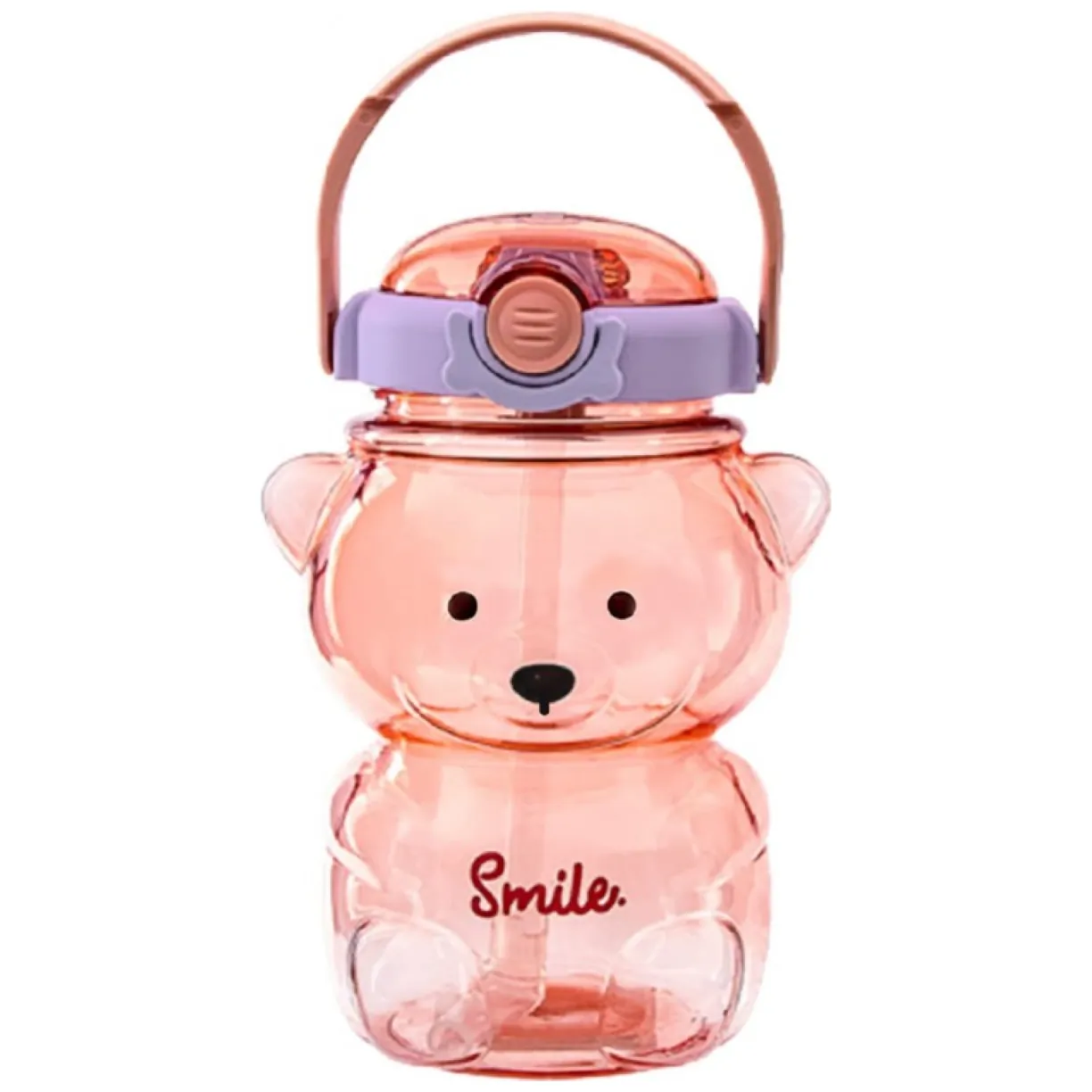 Butelka na wodę z uchwytem SWEET BEAR VIOLET 1000 ML - obrazek 2