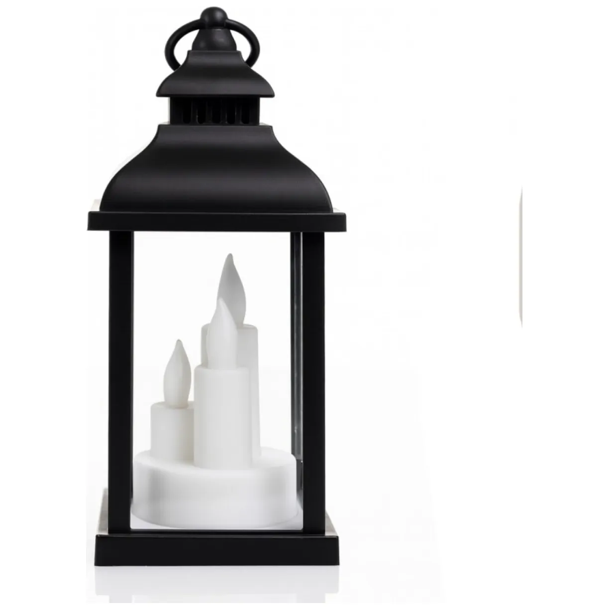 Lampion dekoracyjny LED z imitacją świec 10 x 22 cm - LAMP52CZ - obrazek 2