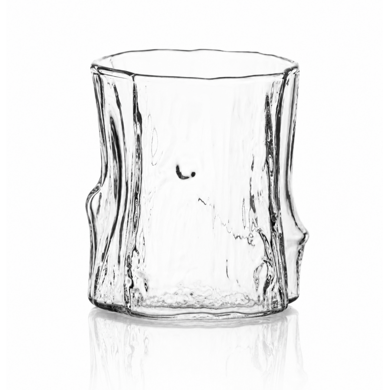 Szklanka 300ml Falowana, wzór drewna 1 szt do kawy, drinków, whiskey SZK208 - obrazek 2
