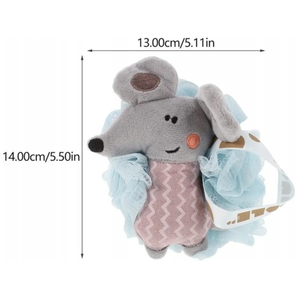 Szczotka gąbka do mycia ciała SWEETY na mokro XL 15cm - obrazek 4