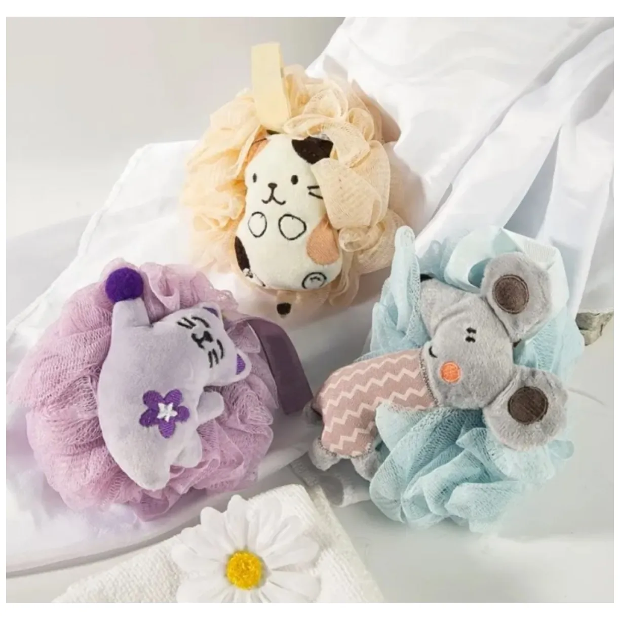 Szczotka gąbka do mycia ciała SWEETY na mokro XL 15cm - obrazek 5