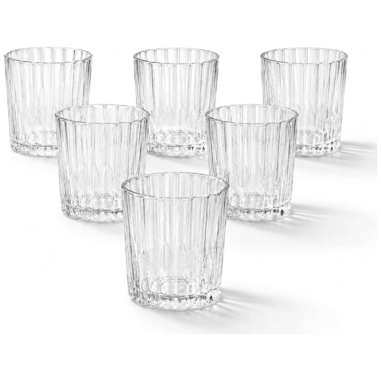 Zestaw 6 wysokich szklanek ryflowanych do latte i drinków 210 ml - obrazek 5