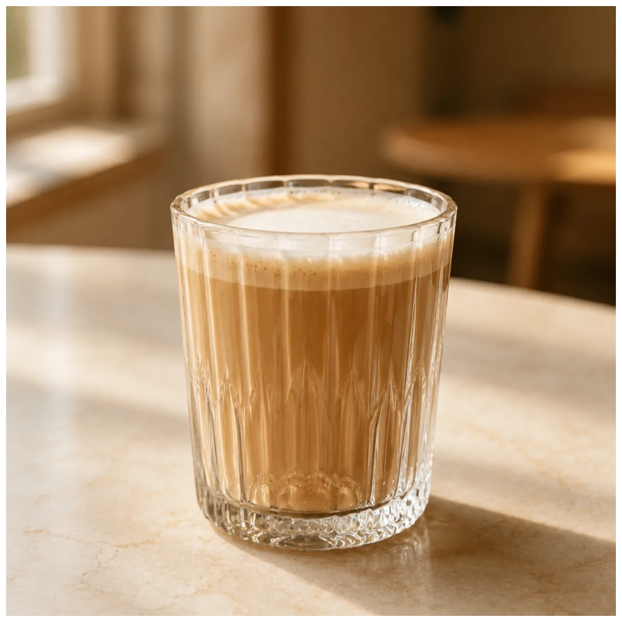 Zestaw 6 wysokich szklanek ryflowanych do latte i drinków 210 ml - obrazek 6