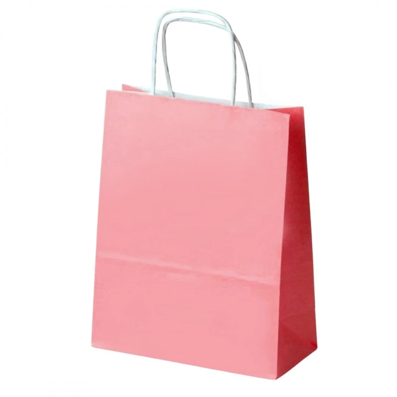 Torba papierowa duża różowa 41 x 31 x 15 cm GF03 - obrazek 2