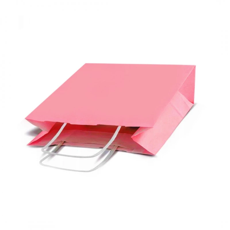 Torba papierowa duża różowa 41 x 31 x 15 cm GF03 - obrazek 3