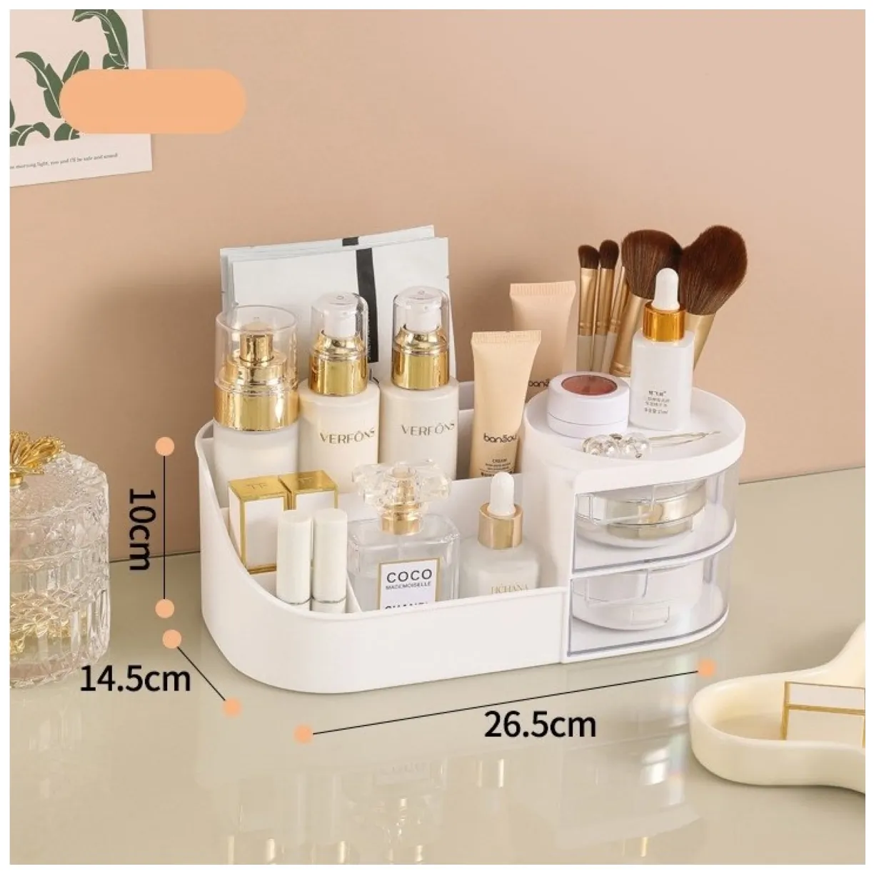 Wielofunkcyjny organizer z szufladkami 26,5x10x14,5 cm CB47 - obrazek 6
