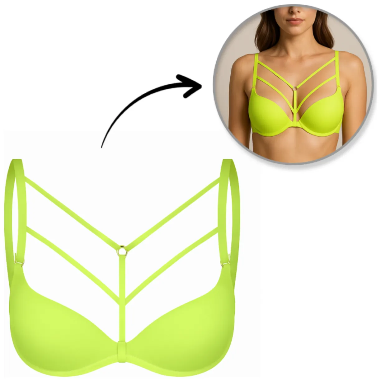 Ozdobre ramiaczka do biustonosza ZOEY PISTACHIO RA042