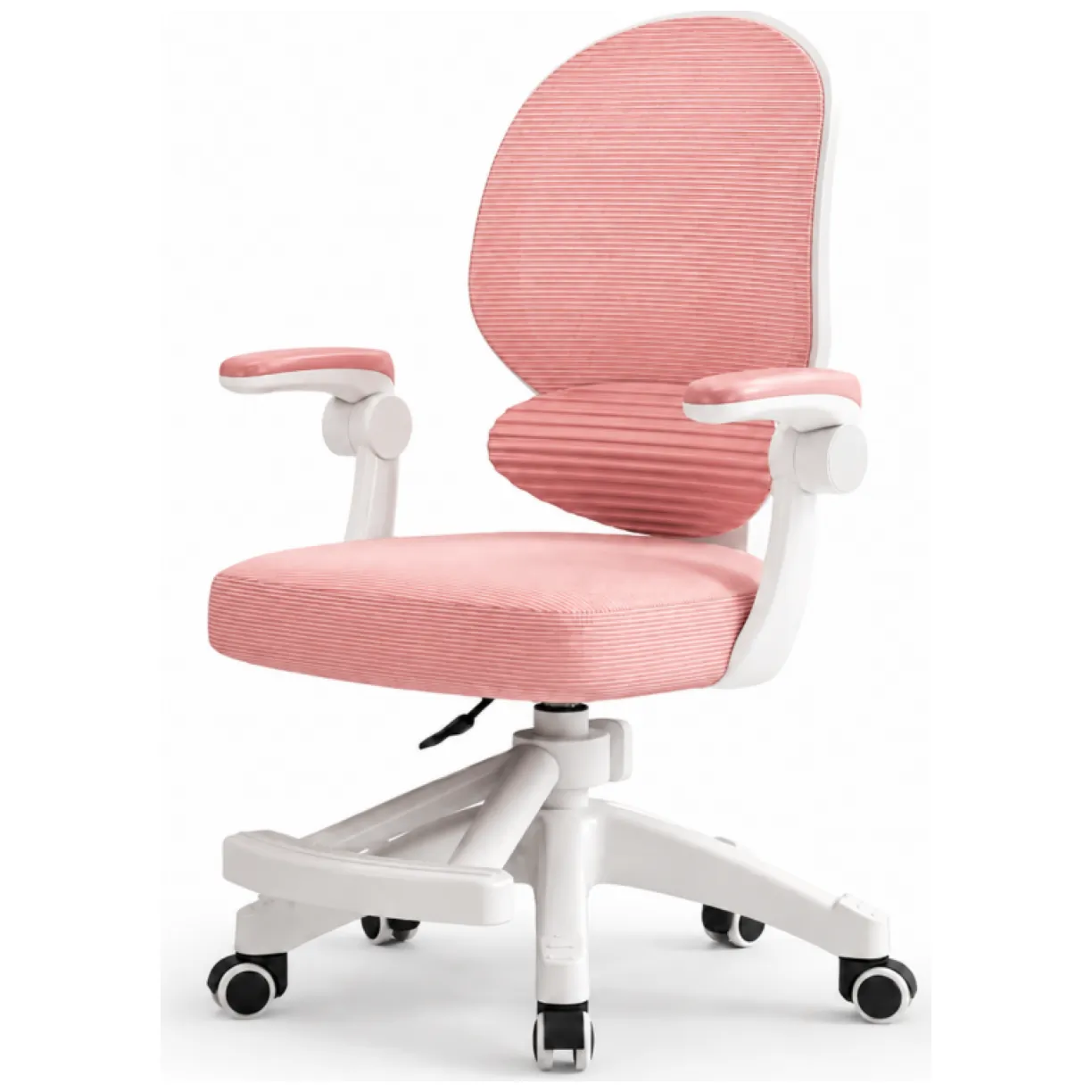 Fotel gamingowy, obrotowy do biurka dziecięcego KIDS LIGHT PINK - obrazek 3