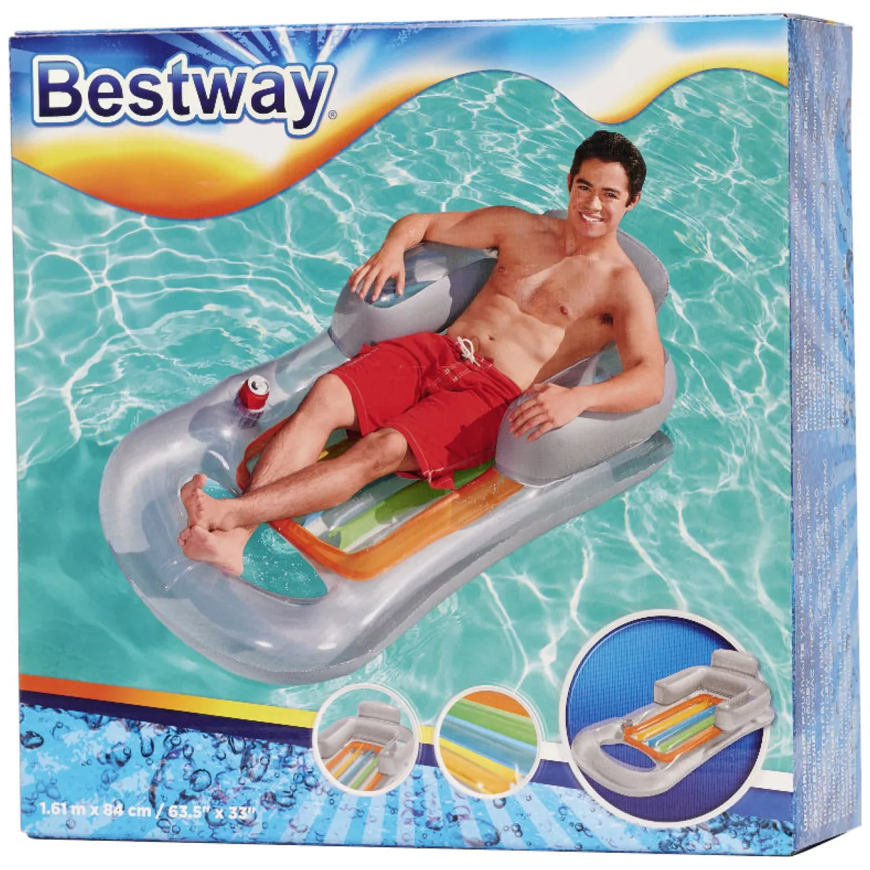 Materac dmuchany fotel BESTWAY 43028 szary - obrazek 6