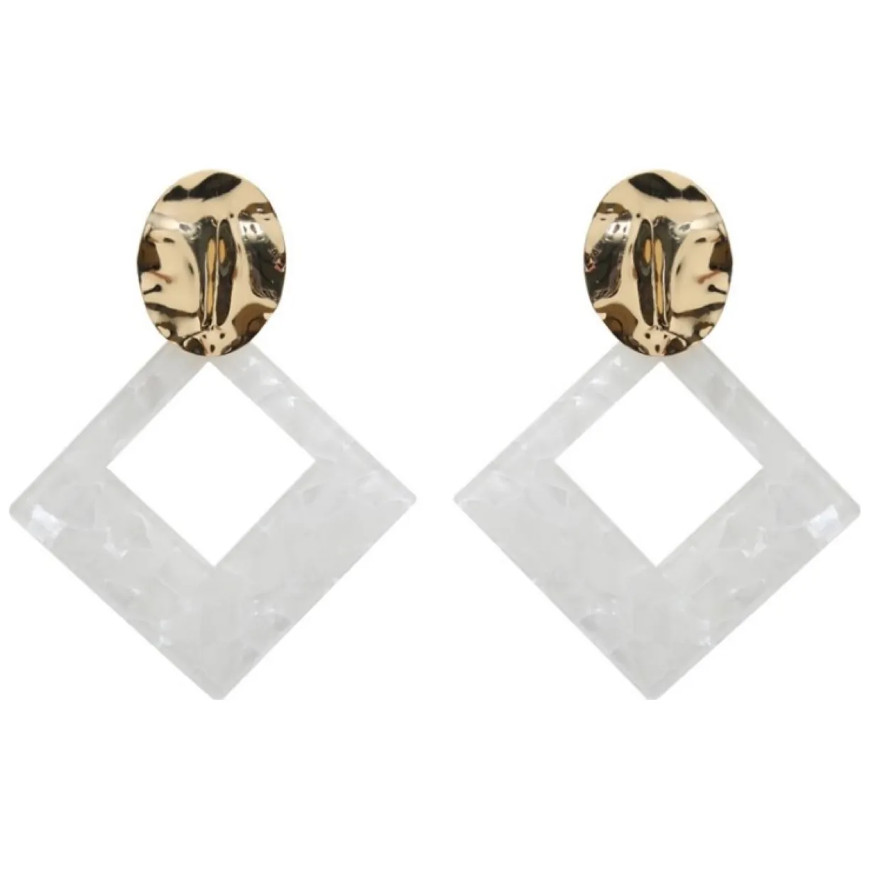 Kolczyki wiszące pearls triangle K1260