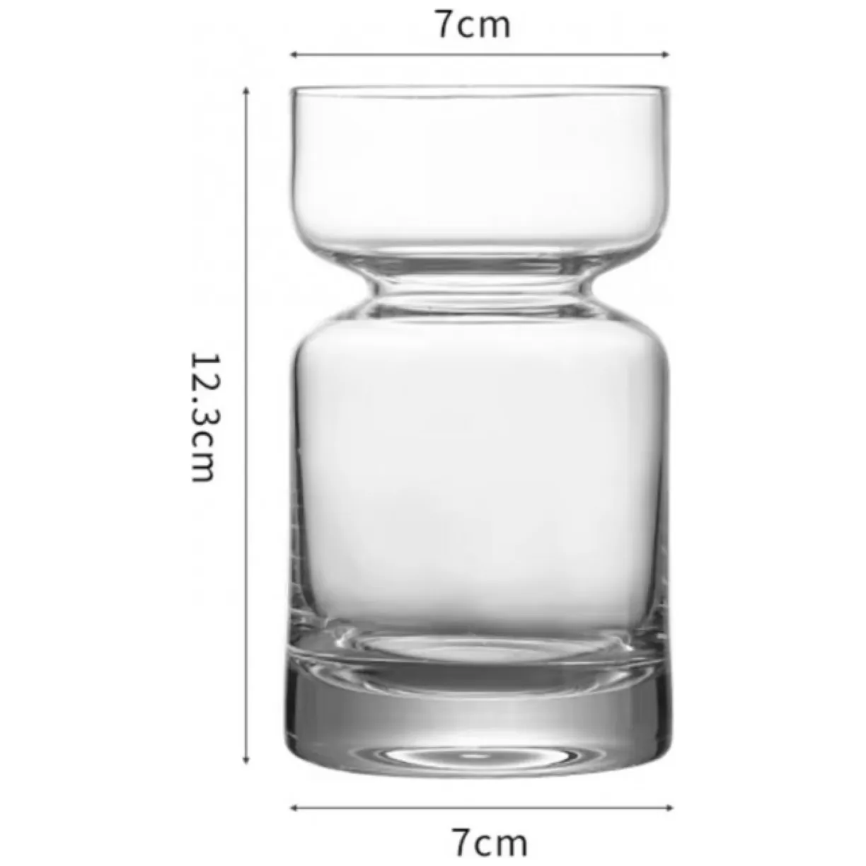 Szklanka termiczna klepsydra 350 ml - przezroczysta, szkło borokrzemowe - obrazek 5