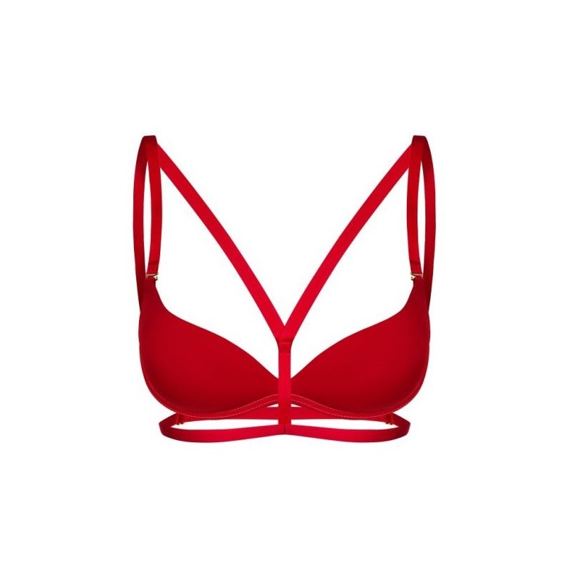 Ozdobne ramiączka do biustonosza CHLOE RED Z PUDEŁKIEM RA022 - obrazek 2