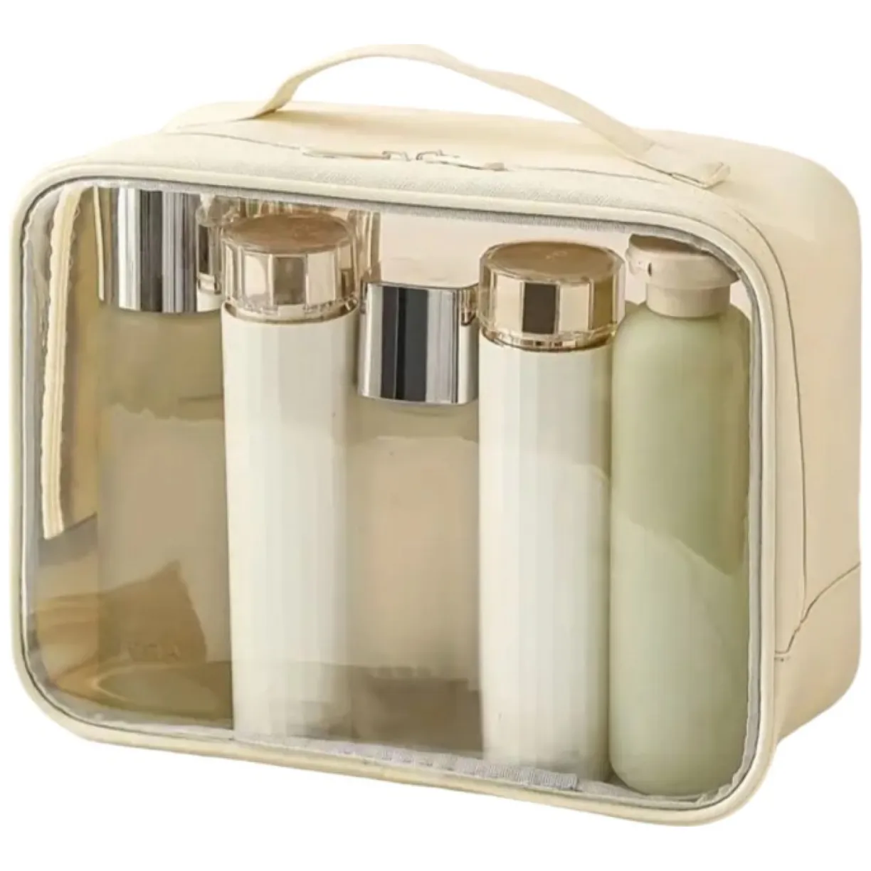 Kosmetyczka organizer na kosmetyki kremowa 26x20x11cm KS105WZ3