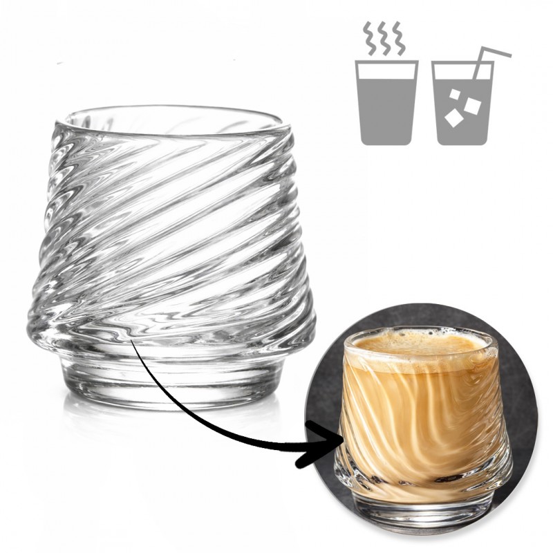 Szklanka ryflowana 150ml 1 szt do kawy, drinków, whiskey 7,5x 8cm SZK200