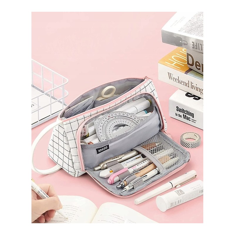 DUŻY PIÓRNIK WIELOFUNKCYJNY SASZETKA KRATKA PR05 - obrazek 2