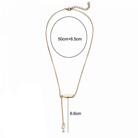 NASZYJNIK ZŁOTY BUTELKA KIELISZEK N627Z