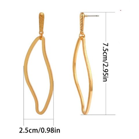 KOLCZYKI WISZĄCE ZŁOTE K931Z