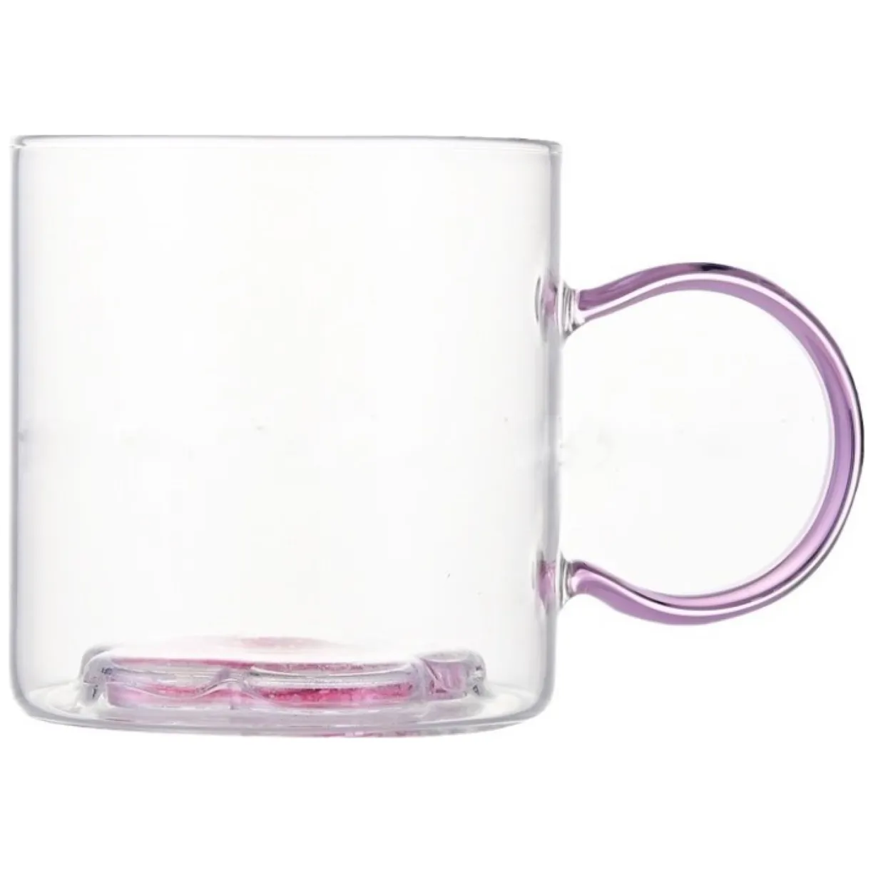 Szklanka termiczna z brokatowtym kwiatkiem w środku 250 ml - SZK143 - obrazek 2
