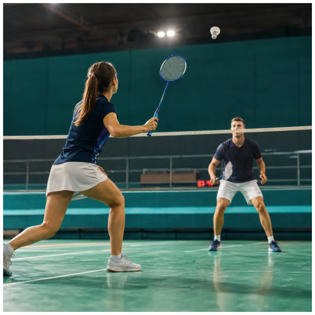 Zestaw do badmintona 2 niebieskie paletki +3lotki, zestaw w sportowej torbie AR19N - obrazek 5
