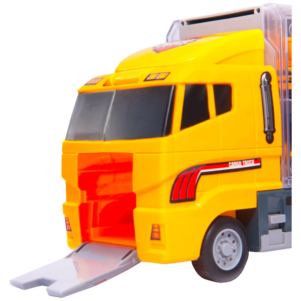 Transporter ciężarówka TIR wyrzutnia + metalowe auta maszyny budowlane - obrazek 9