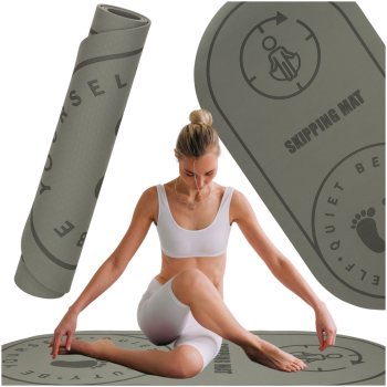 Mata fitness do ćwiczeń jogi skakania na skakance wygłuszająca antypoślizgowa 125x61