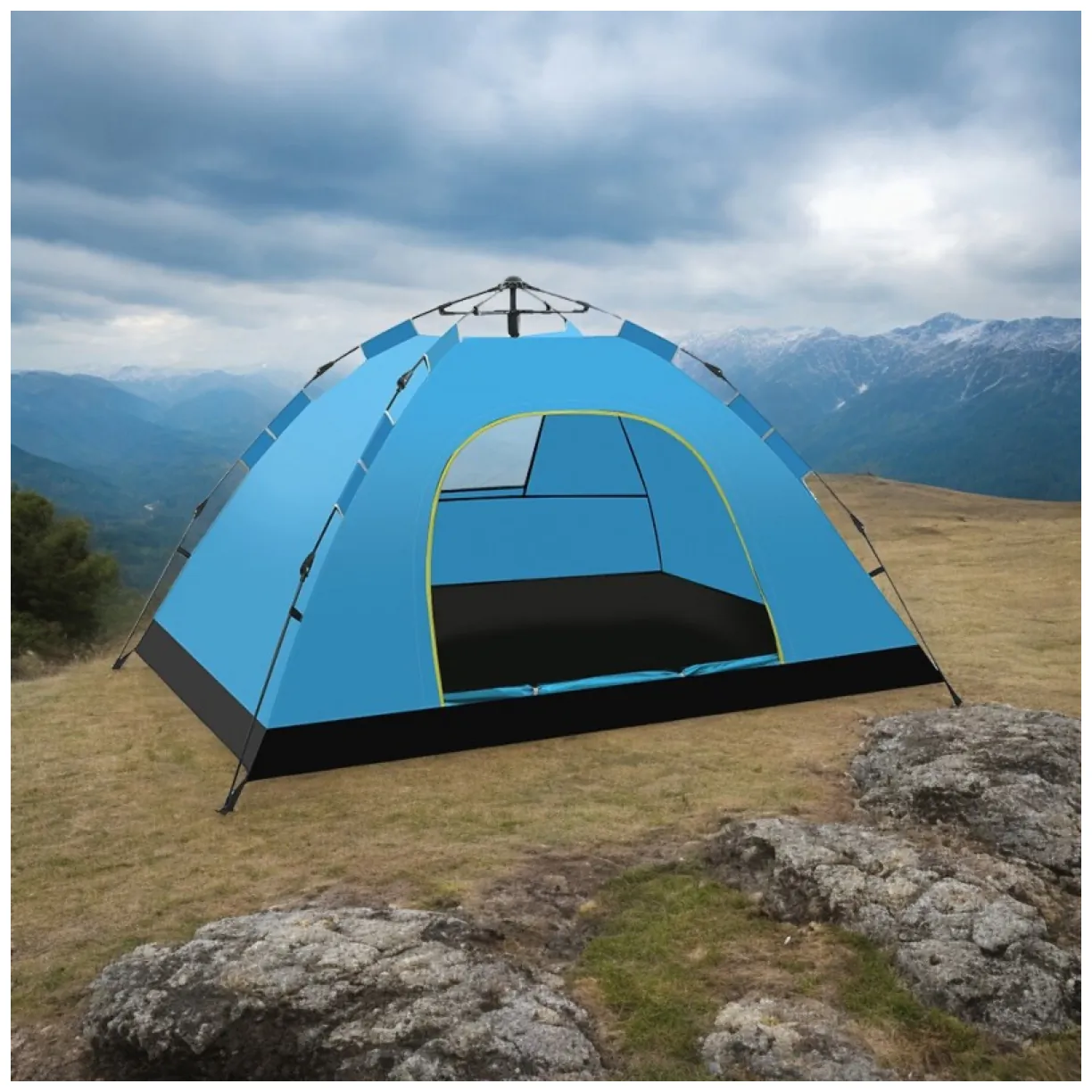 Namiot kempingowy składany 2-3 osobowy 200x140x115cm BAL12N - obrazek 3