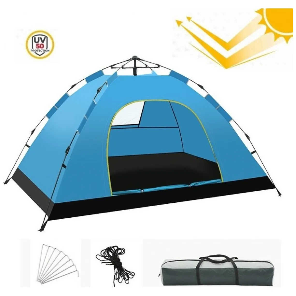 Namiot kempingowy składany 2-3 osobowy 200x140x115cm BAL12N - obrazek 4
