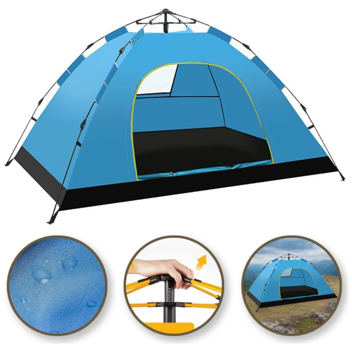 Namiot kempingowy składany 2-3 osobowy 200x140x115cm BAL12N