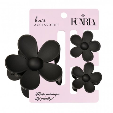 Zestaw spinek do włosów klamer 3w1, kwiat XL + 2 szt. mini spinek SP436