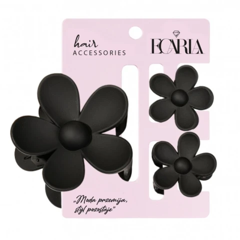 Zestaw spinek do włosów klamer 3w1, kwiat XL + 2 szt. mini spinek SP436