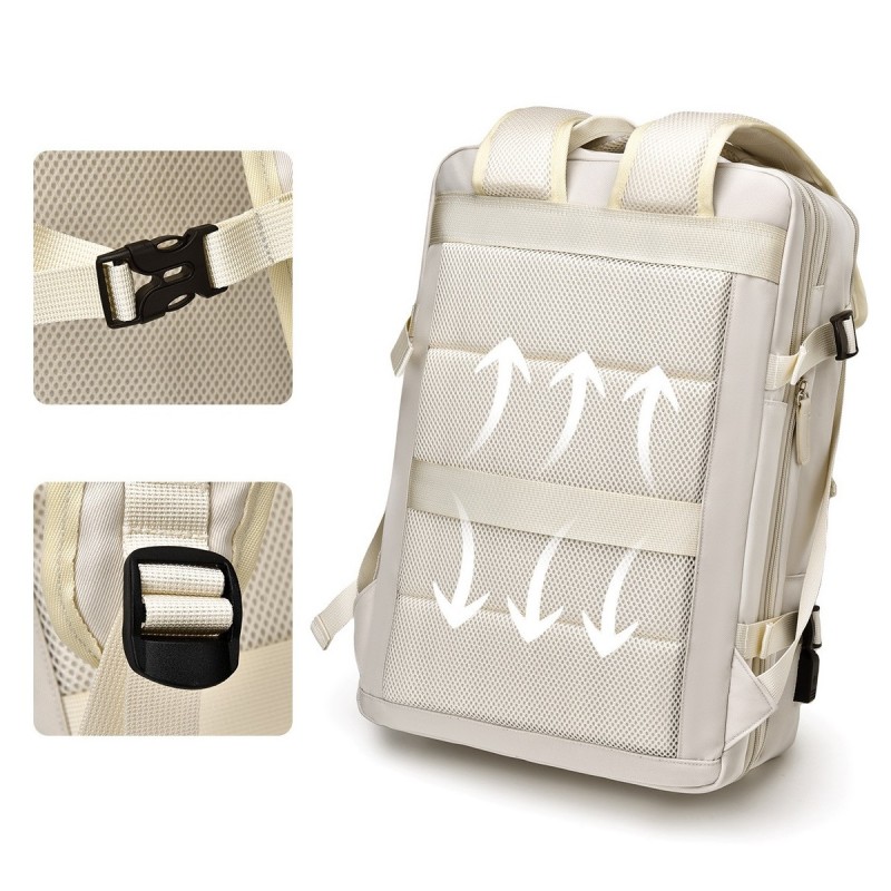 Plecak podróżny, kabinowy do samolotu, wodoodporny z USB, 44x30x16/26cm PL175 - obrazek 8