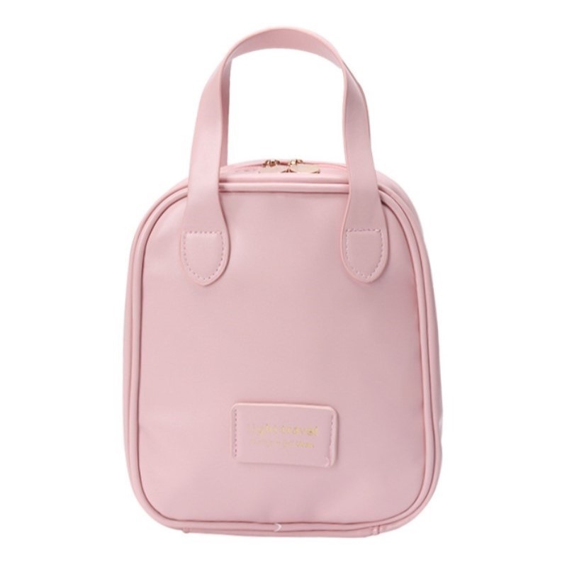 Kosmetyczka organizer na kosmetyki z rączką 17x7x19cm różowa KS128R - obrazek 8