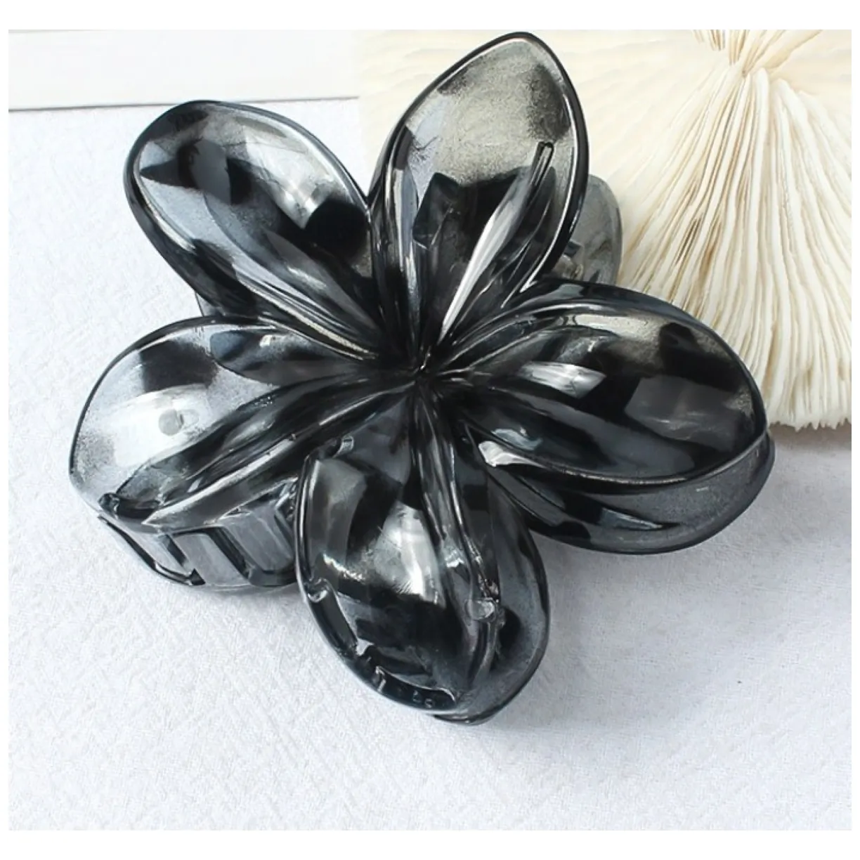 Spinka do włosów klamra XL kwiat 7,5x8cm SP317CZ - obrazek 3