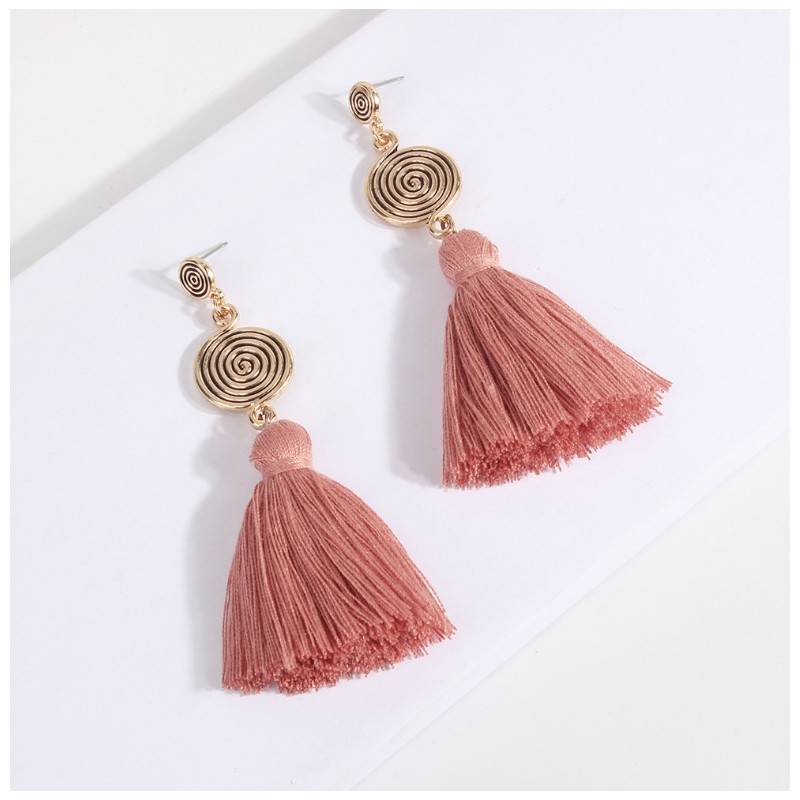 Kolczyki wiszące chwosty K1167R - obrazek 2