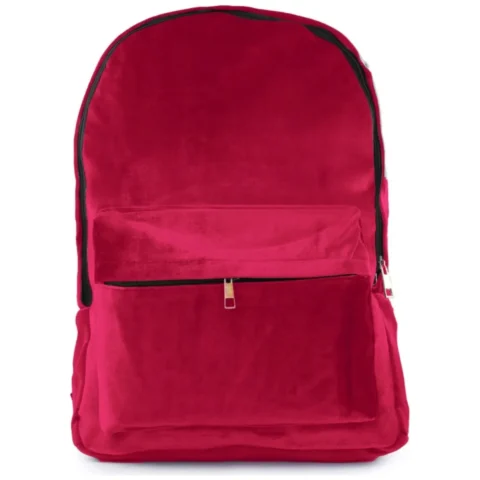 Plecak aksamitny VELVET BORDO