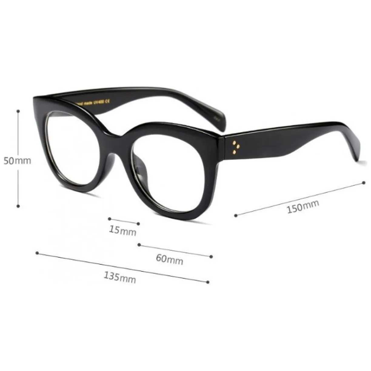 OKULARY "ZERÓWKI" RETRO GRANATOWE - obrazek 3