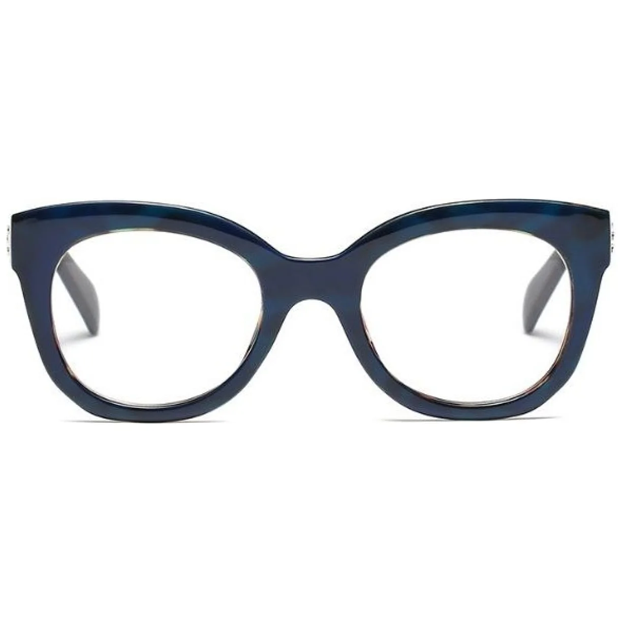 OKULARY "ZERÓWKI" RETRO GRANATOWE
