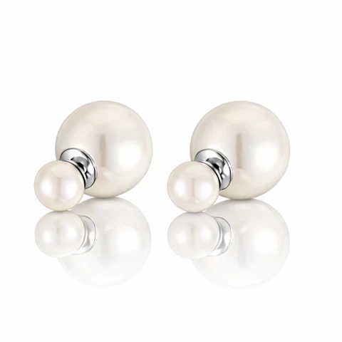 KOLCZYKI KULE TRIBALL PODWÓJNE SZTYFT BŁYSK JASNO RÓŻOWE K69R