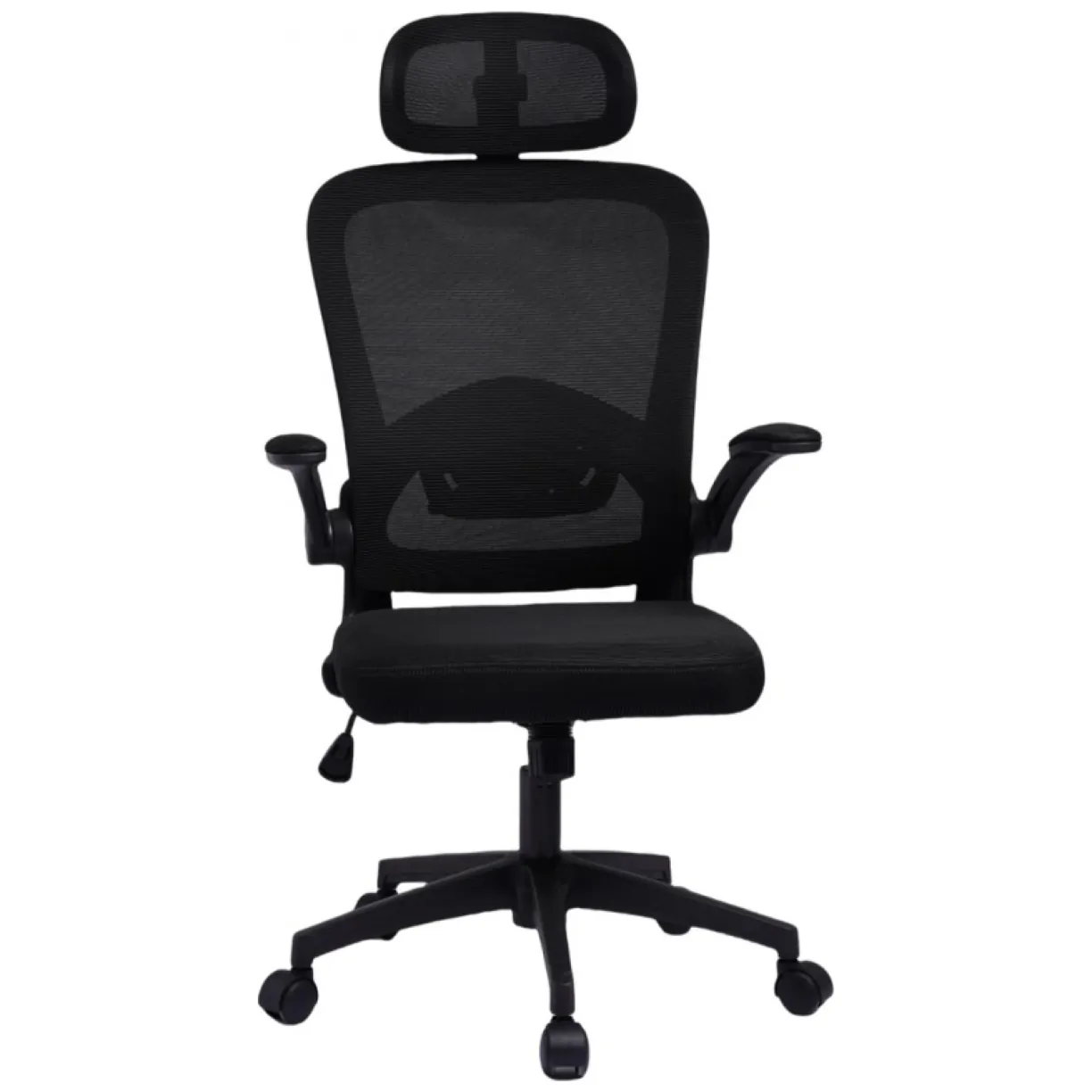 Fotel biurowy obrotowy "Mistral Black", mikrosiatka do biurka - obrazek 6