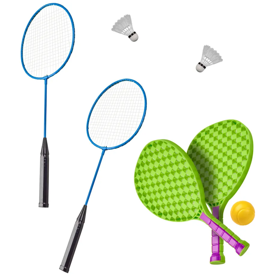Zestaw gier podwórkowych 5w1: badminton, koszykówka, siatkówka, tenis, frisbee - obrazek 4
