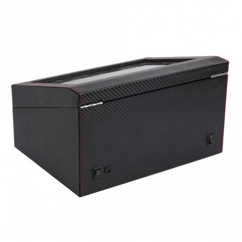 Rotomat na zegarek automatyczny, szkatułka gablotka Karbon czarny 31x24x18cm PD105 - obrazek 7