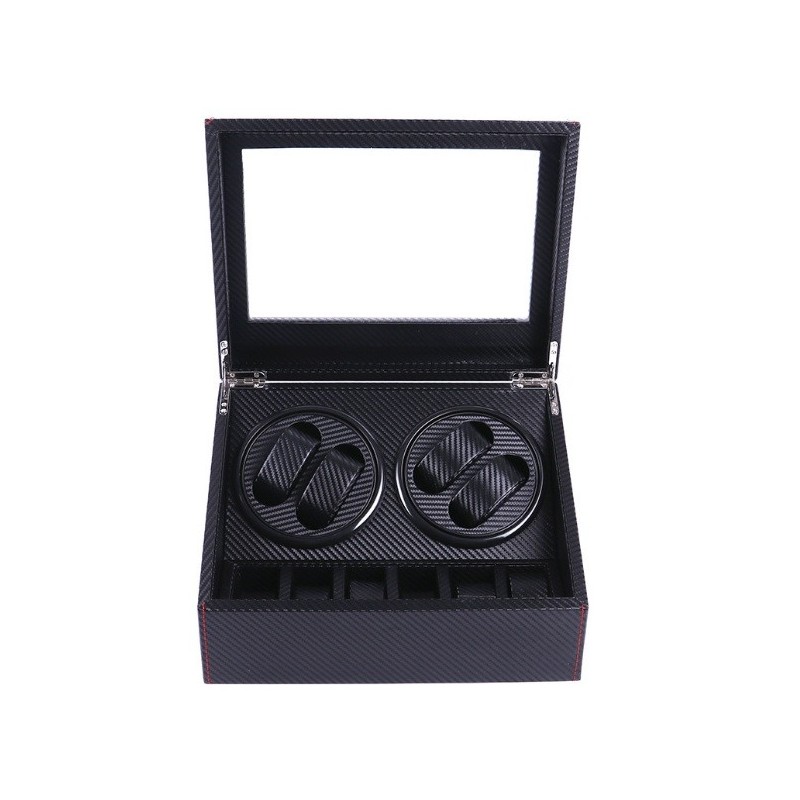 Rotomat na zegarek automatyczny, szkatułka gablotka Karbon czarny 31x24x18cm PD105 - obrazek 8