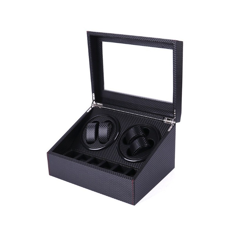 Rotomat na zegarek automatyczny, szkatułka gablotka Karbon czarny 31x24x18cm PD105 - obrazek 9