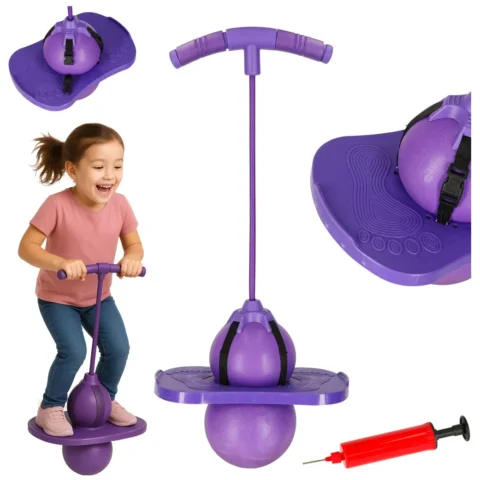 Skoczek dla dzieci pogo równowaga jumper fioletowy