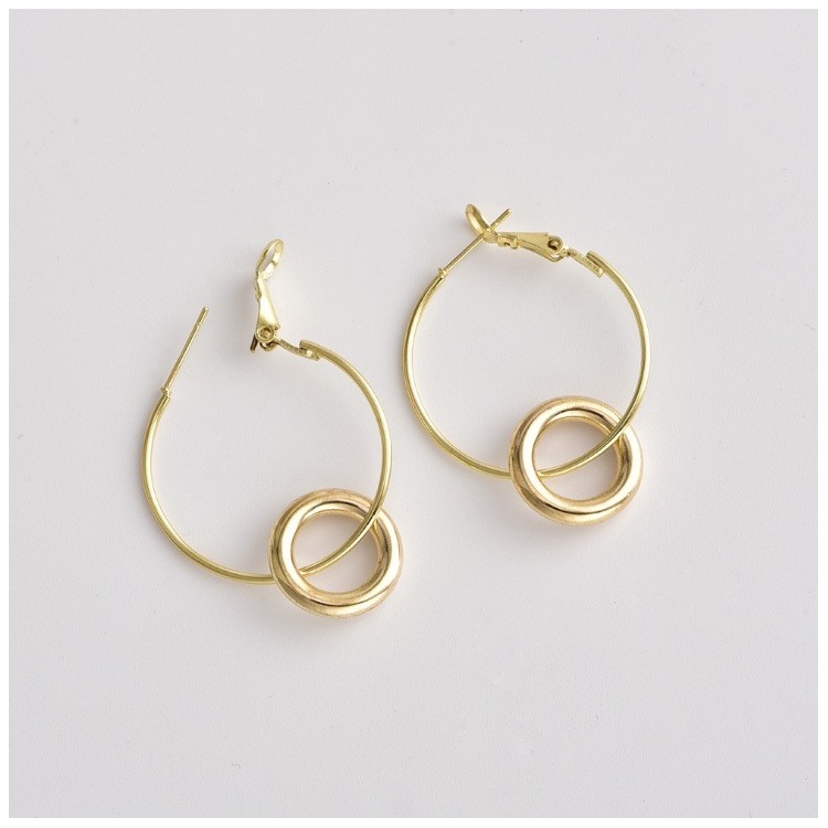 KOLCZYKI WISZĄCE KÓŁKA CELEBRITY K995 - obrazek 3