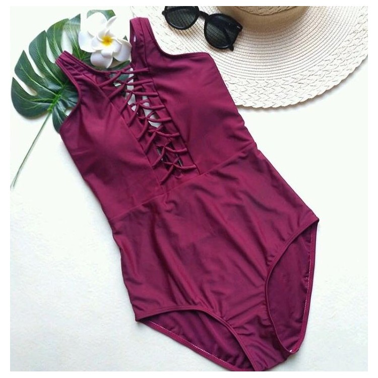 STRÓJ KĄPIELOWY BORDOWY ROZMIAR L STR9L - obrazek 2