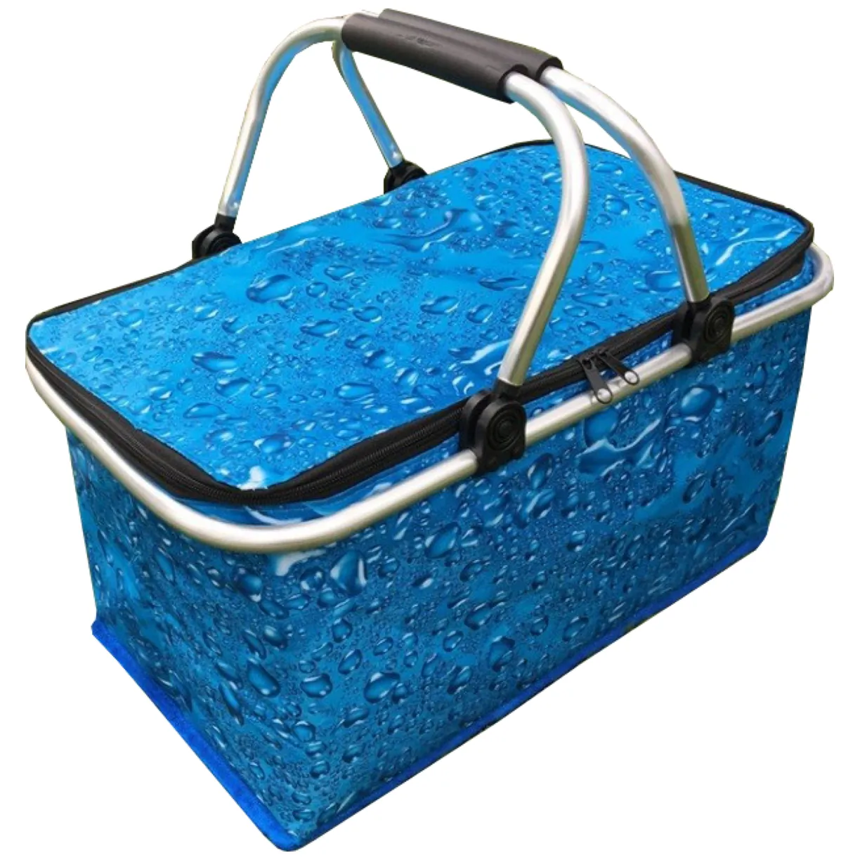 Składany kosz termiczny na zakupy, piknik 47x27x23cm KP01WOD