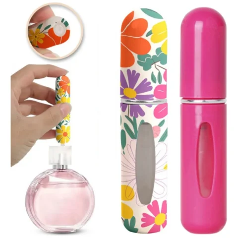 Zestaw 2szt. ATOMIZERÓW podróżnych na perfumy 5ML Kwiaty dozownik AK18