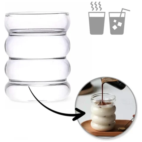 Szklanka Bubble 350 ml przezroczysta do latte, kawy i drinków 1 szt.